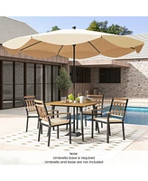 Gouun 5 Pieces Patio Dining Set with Cushions and 1.9 inches Umbrella Hole