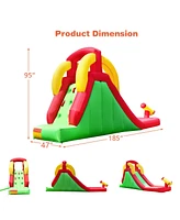 Gouun Inflatable Water Slide Bounce House with Climbing Wall Jumper and 480W Blower