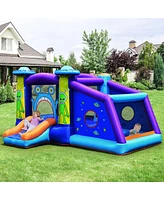 Gouun Castle Jumping Bouncer with Water Slide and 550W Blower