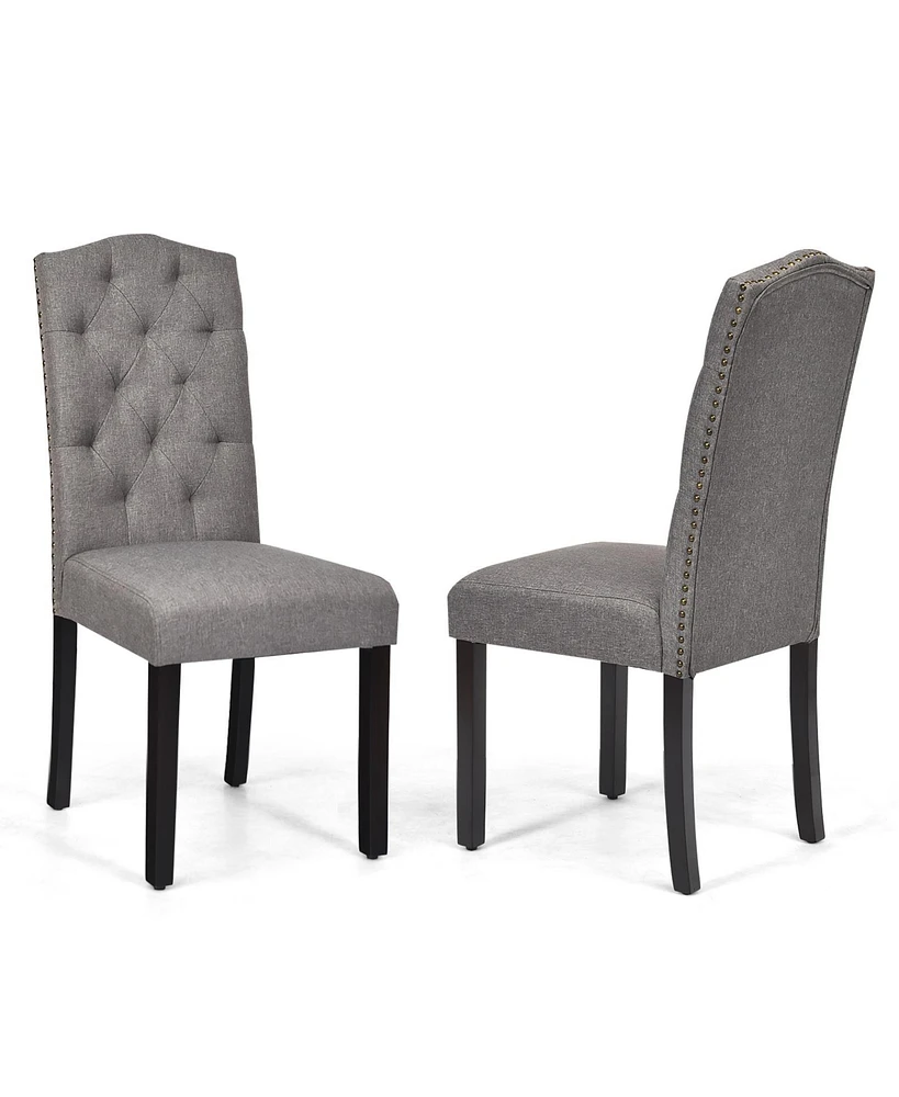 Gouun Set of 2 Tufted Upholstered Dining Chairs