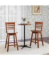 Gouun Counter Height Barstools Set of 2 with Footrest for Kitchen Island Bar