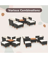 5 Pieces Patio Furniture Set with Loveseat and Armchairs for Porch