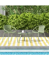Gouun All Weather Pp Patio Conversation Set with Round table and 2 Chairs