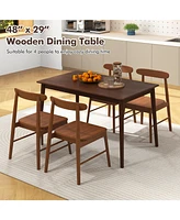 Gouun 48 Inches Wooden Dining Table for 4 People