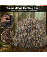 Gouun 360 One Way See Through Ground Hunting Blind for Deer and Turkey Hunting