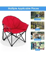 Gouun Folding Camping Moon Padded Chair with Carrying Bag