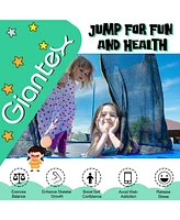 Gouun 16 Feet Outdoor Recreational Trampoline with Ladder and Enclosure Net