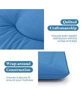 Gouun Foldable Futon Mattress with Washable Cover and Carry Bag for Camping-Queen Size