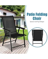 Gouun 4-Pack Patio Folding Chairs Portable for Outdoor Camping