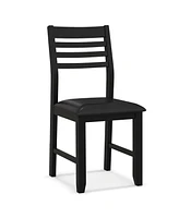 Gouun Wooden Dining Chair Set of 2 with Rubber Wood Frame and Padded Cushion