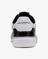 Karl Lagerfeld Paris Men's Patent Leather Embossed Signature Logo Sneaker