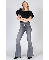 Black Orchid Denim Women's Audrey Patch Pocket Flare Jean