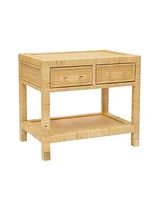 Tov Furniture 16.9" Rattan Nightstand