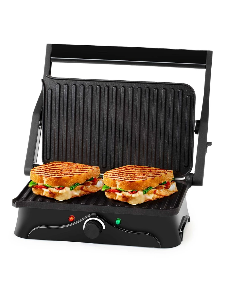 Holstein Housewares 2-Slice Panini Press and 180 Grill Hh-09176003SS