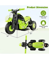 Gymax 6V Kids Bubble Car Electric Ride on Motorcycle w/ Music Button & Led Headlight