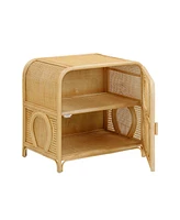 Tov Furniture 17.7" Rattan Nightstand