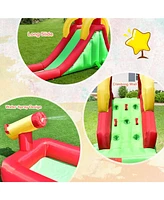 Gouun Inflatable Water Slide Bounce House with Climbing Wall and Jumper with 550W Blower