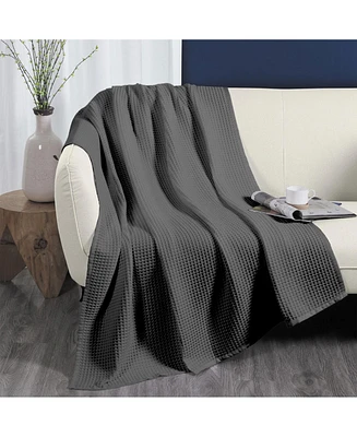 Doz by Sijo Doz Waffle Blanket 50% Bamboo Viscose 50% Cotton, Lightweight, Ultra Soft, Breathable, Summer