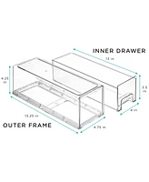 Sorbus 2 Pack Small Clear Stackable Pull-Out Drawers