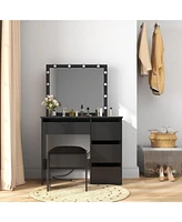 gaomon Makeup Vanity with Lights, Vanity Desk with Mirror