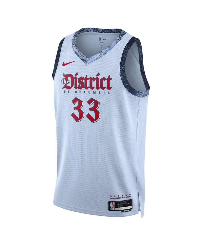 Nike Men's and Women's Powder Blue Kyle Kuzma Washington Wizards 2024/25 City Edition Finished Swingman Jersey