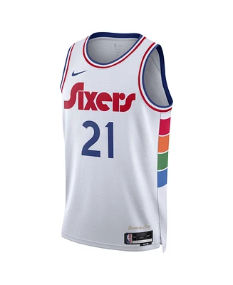 Nike Men's and Women's White Joel Embiid Philadelphia 76ers 2024/25 City Edition Finished Swingman Jersey