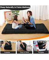 gaomon Japanese Floor Mattress Twin, Foldable Futon, Thick Sleeping Pad & Portable Camping Mattress, for Living Room Guest