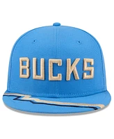 New Era Men's Blue Milwaukee Bucks 2024/25 City Edition 59FIFTY Fitted Hat