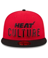 New Era Men's Red Miami Heat 2024/25 City Edition 59FIFTY Fitted Hat