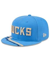 New Era Men's Blue Milwaukee Bucks 2024/25 City Edition 59FIFTY Fitted Hat