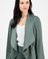 Anne Klein Women's Drape-Front Drawstring-Waist Jacket