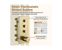 Casainc 12 Inch Wall Mounted Rectangular Handheld Shower Set