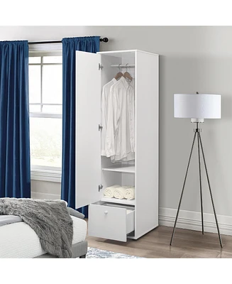 Kings Brand Furniture Corry Wardrobe Storage Closet, White