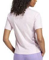 adidas Women's Short-Sleeve Cotton Crewneck Logo T-Shirt