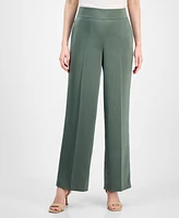 Anne Klein Women's Pull-On High-Rise Wide-Leg Pants