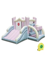 Gouun Kids Bounce House with Slide and 2 Boxing Columns Bouncy Castle for Party with 480W Blower