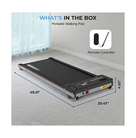 SereneLife 2.5HP Electric Portable Walking Pad with Smart Speed Control