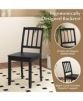 Gouun Wood Dining Chair Set of 2 with Rubber Wood Legs