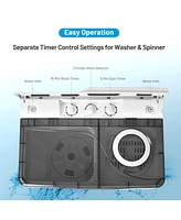 Gouun 26 Pound Portable Semi-automatic Washing Machine with Built-in Drain Pump