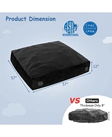 Gouun 57 x 57 Inch Crash Pad Sensory Mat with Foam Blocks and Washable Velvet Cover