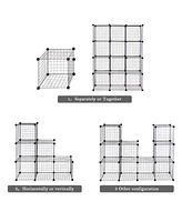 Gouun Diy 6 Metal Wire Free Standing Modular Storage Cubes