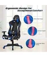 Gouun Reclining Swivel Massage Gaming Chair with Lumbar Support