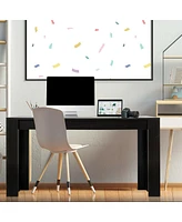 Gouun 63 Inch Rectangular Modern Dining Kitchen Table for 6 People