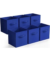 Sorbus 11 Inch 6 Pack Foldable Fabric Storage Cube Bins with Handles