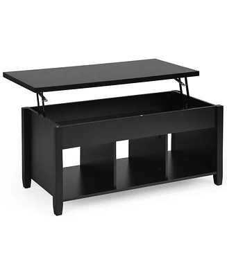 Gouun Lift Top Table with Hidden Storage Compartment