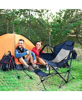 Gouun Hammock Camping Chair with Retractable Footrest and Carrying Bag