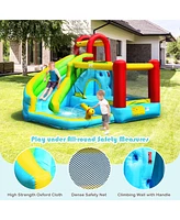 Gymax Inflatable Kids Water Slide Jumper Bounce House Splash Water Pool Without Blower