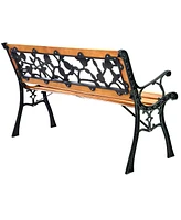 Gouun 49.5 Inch Patio Park Garden Porch Chair Bench