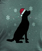 Hybrid Apparel Plus Trendy Santa Dog Snow Graphic Pullover Top