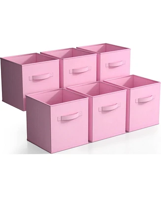 Sorbus 11 Inch 6 Pack Foldable Fabric Storage Cube Bins with Handles - for Organizing Pantry, Closet, Nursery, Playroom